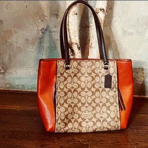 Coach Signature Marlon Tote In Colorblock bag